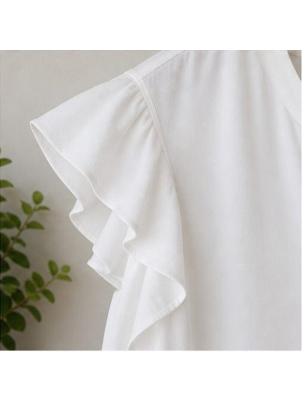 White Ruffle Blouse - Picture 5 of 6